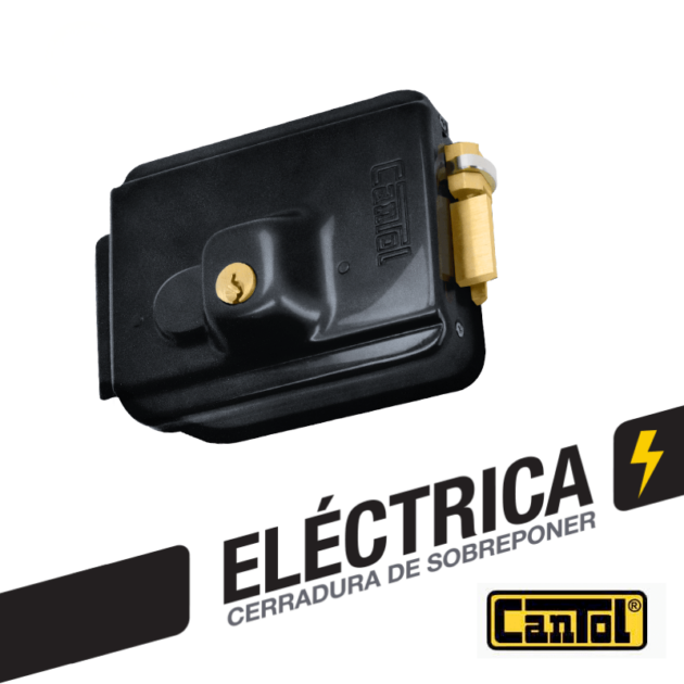 Cerradura Eléctrica sin botón color Negro