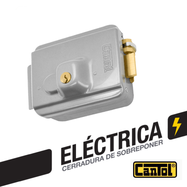 Cerradura Eléctrica sin botón color Plateado
